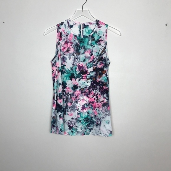 Buddy Love Nadia Daisy Shift Tank Green/Pink/White - Picture 5 of 8